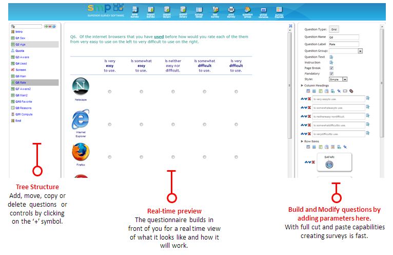 the survey editor smp online survey software